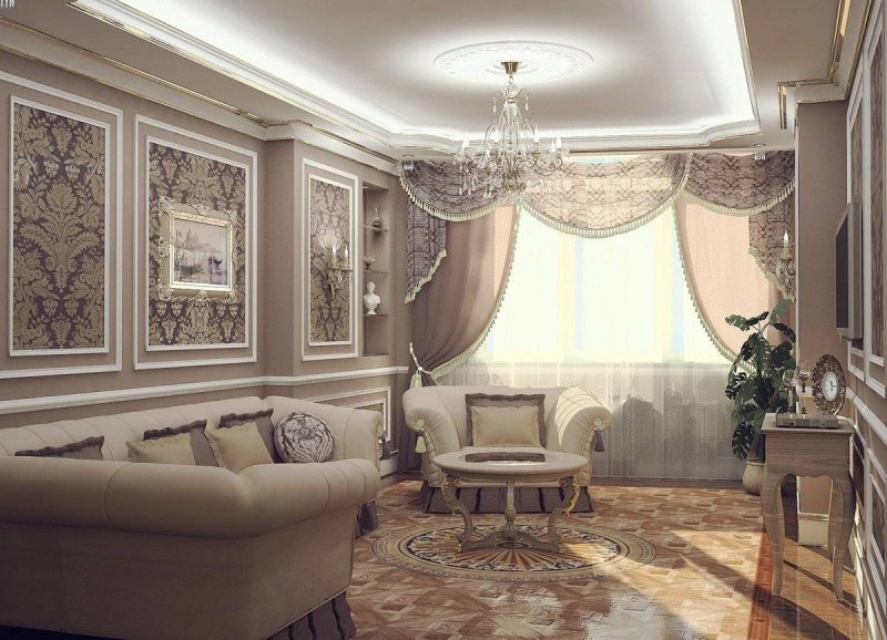 Светлый интерьер в классическом стиле