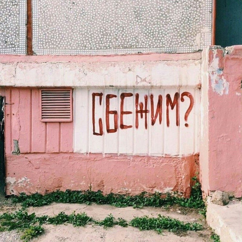 Смешные надписи на стенах домов