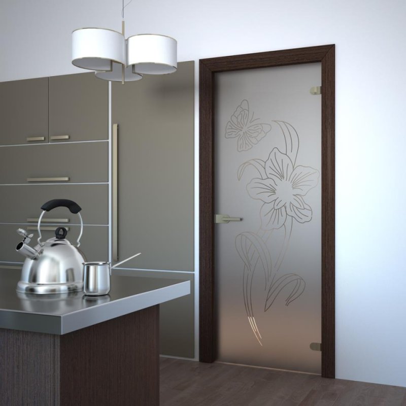 Дверь стеклянная Grandis GS (820х2300) Anodize Silver, Grey Matelux