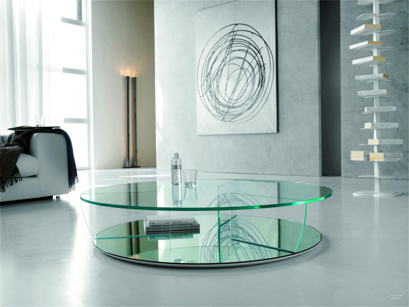 Calligaris стеклянный журнальный столик