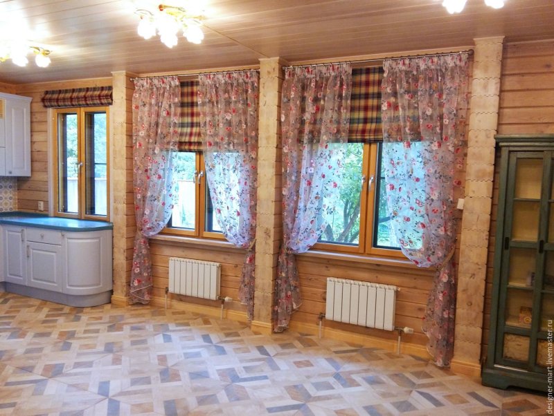 Кухня гостиная 30 м2 в стиле Прованс