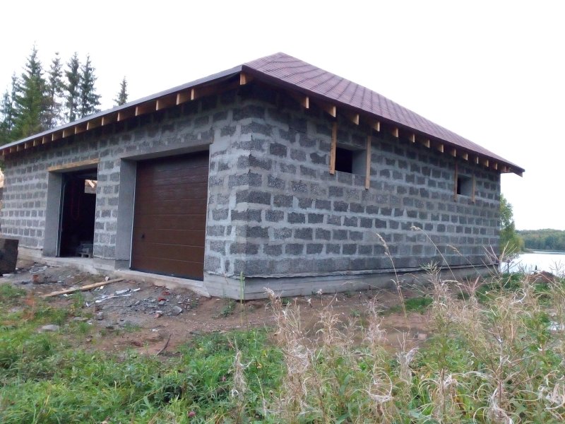 Стройка дома из пескоблока