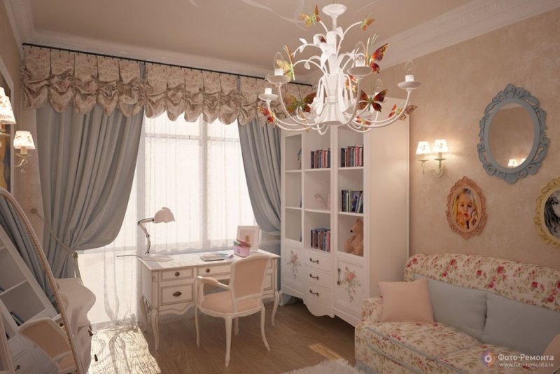 Комната для девочки в классическом стиле