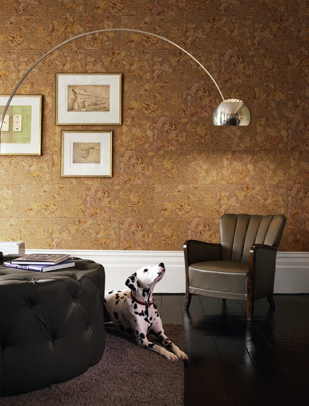 Настенное пробковое покрытие Wicanders Dekwall 600*300*3 ry 41 Tenerife Black Waxed