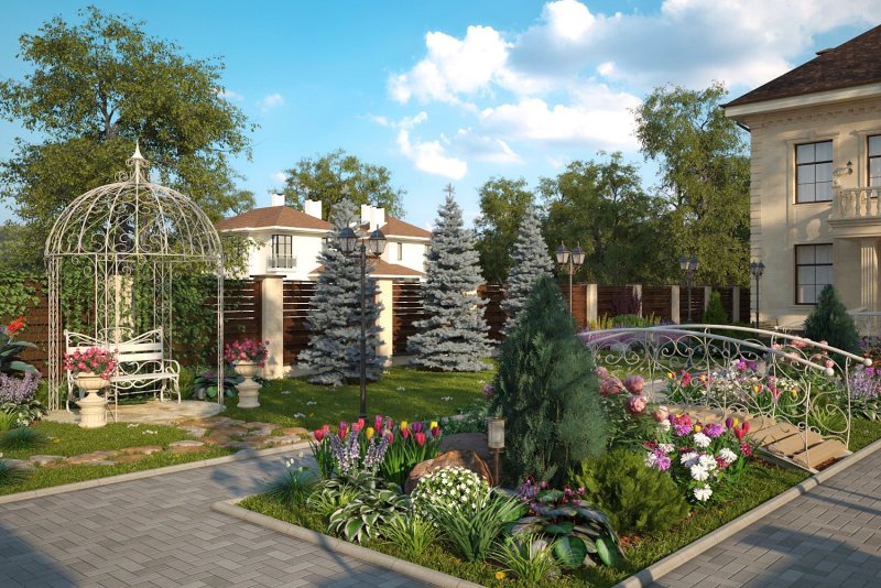 Скандинавский сад Front Yard