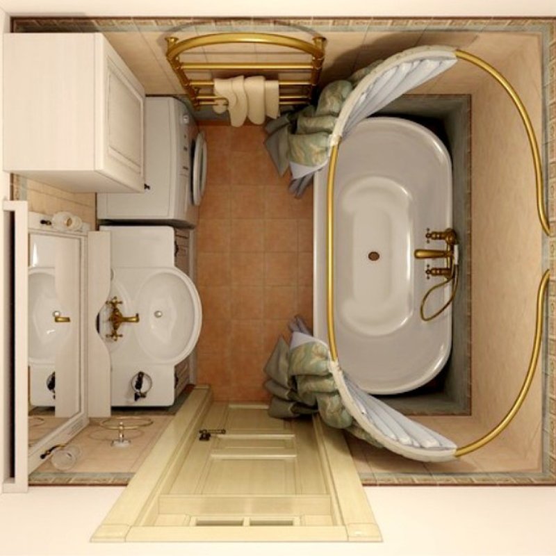 Планировка ванной комнаты 7м2