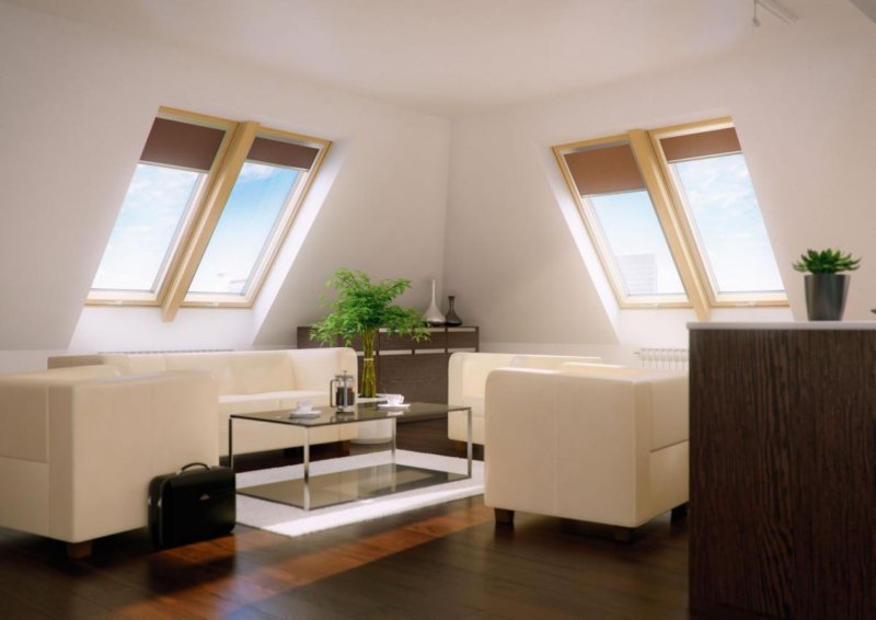 Мансардное окно Rehau 550x1450