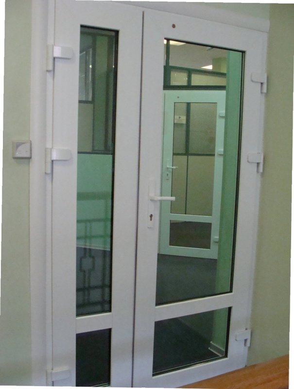 Дверь алюминиевая двустворчатая ALUTECH w62 2100 1300