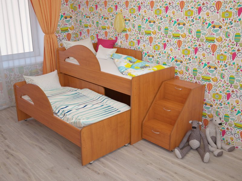 Выкатная кровать Радуга 1.6
