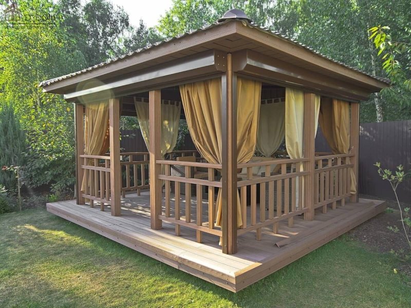 Беседка брусовая Gazebos