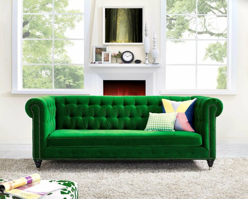 Диван Вельс Velvet Green