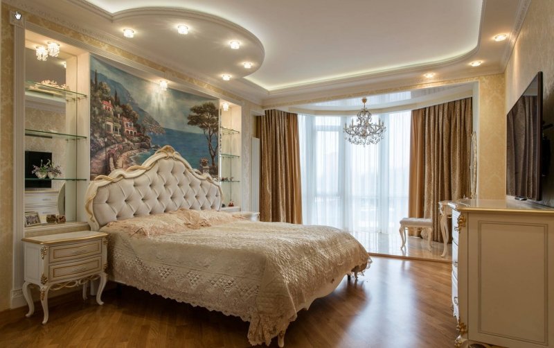 Красивые потолки для спальни