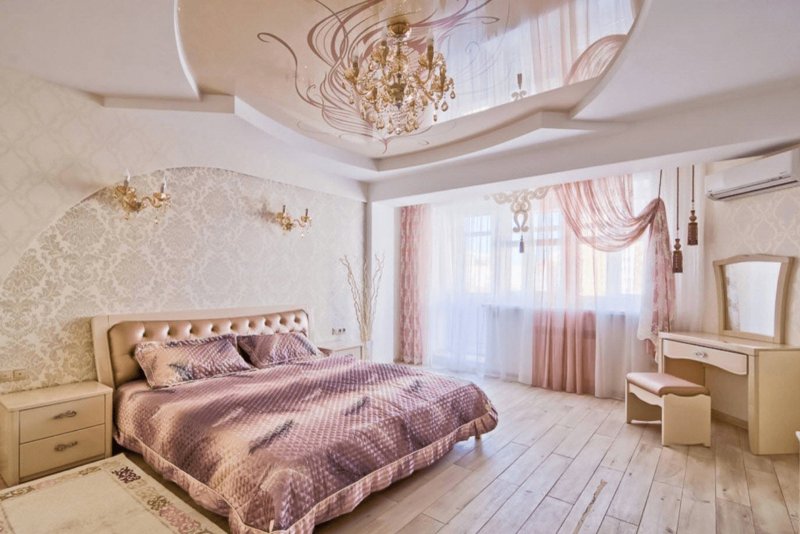 Потолки из гипсокартона для спальни