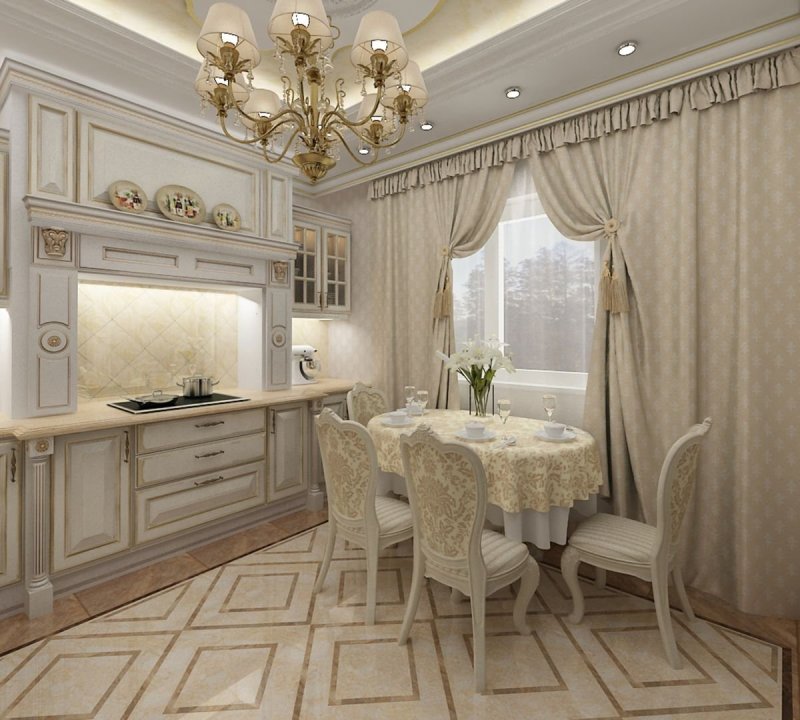 Классический интерьер кухни
