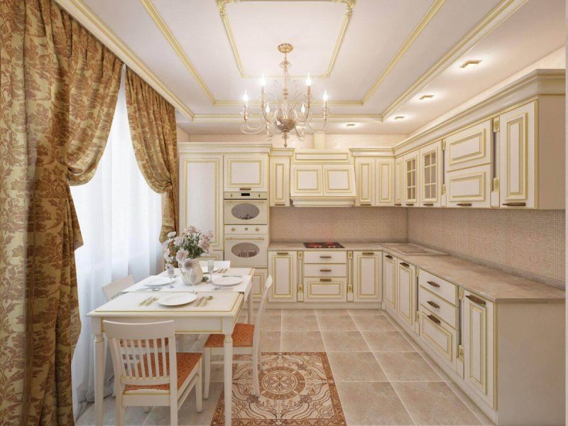 Белая кухня Неоклассика икеа