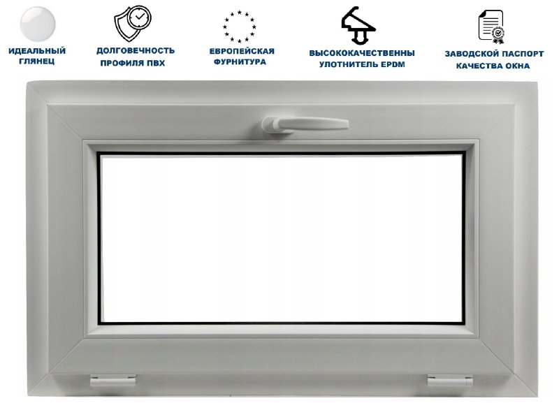 Окно ПВХ VEKA 500х700 мм 1 створка откидная фрамуга