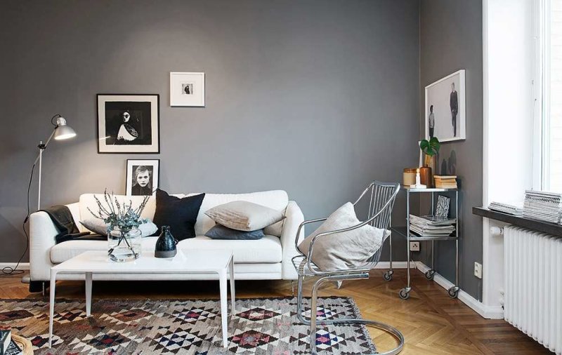 Скандинавский белый цвет стен Dulux