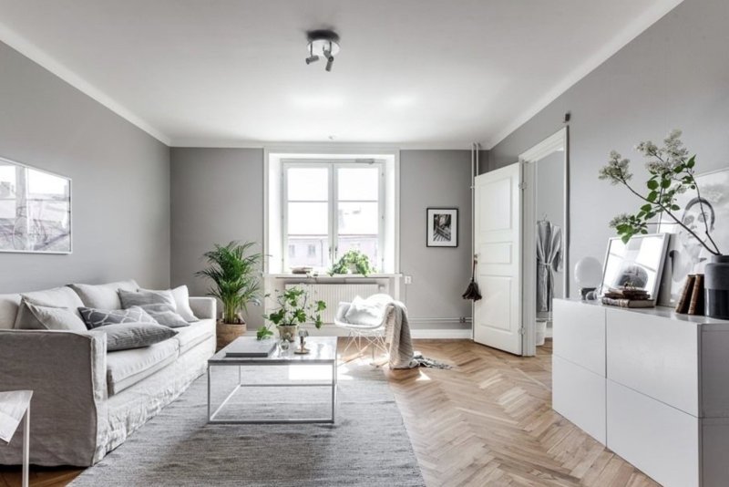 Dulux Скандинавский белый в интерьере