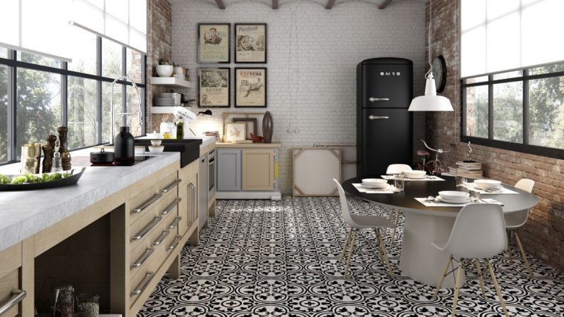 Apavisa porcelanico - Hydraulic Grey natural 12х12