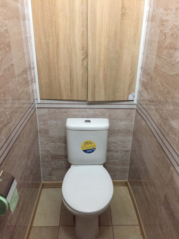 Отделка туалета пластиковыми панелями