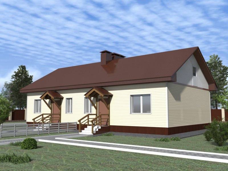Каркасный дуплекс 160 м2