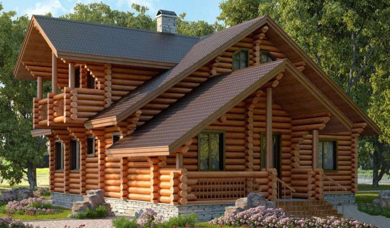 Дом Лапландия из оцилиндрованного бревна