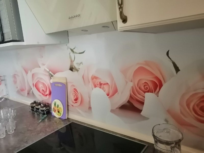 Фартук для кухни с цветами