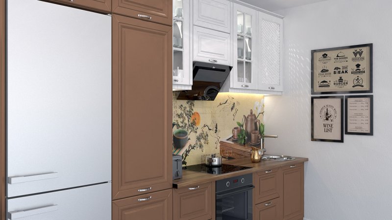 Мебель ТРИЯ кухня Одри серый шелк