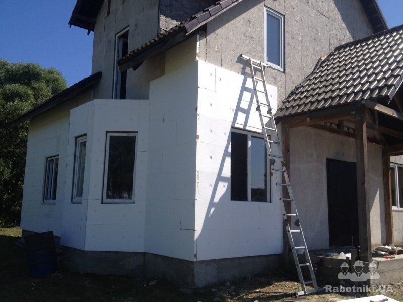 Штукатурка фасада по пенопласту