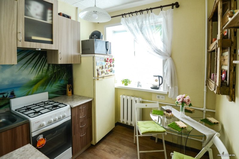 Уютная кухня в хрущевке