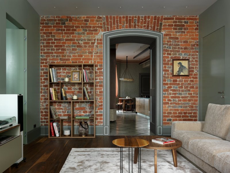 Кирпичный Loft камин