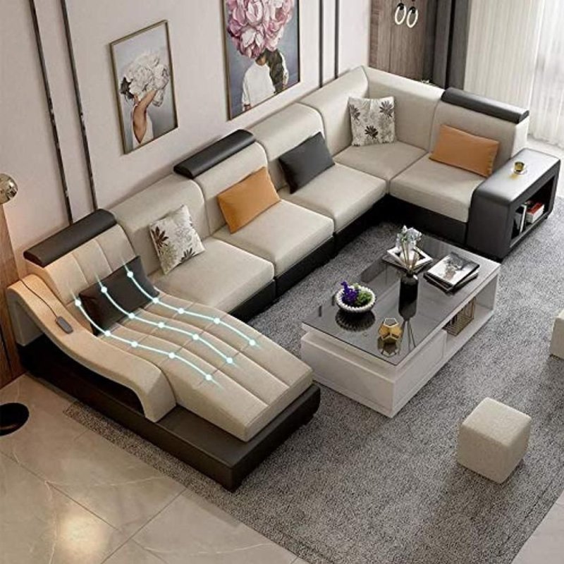 Угловой диван Maddox Sectional серого цвета