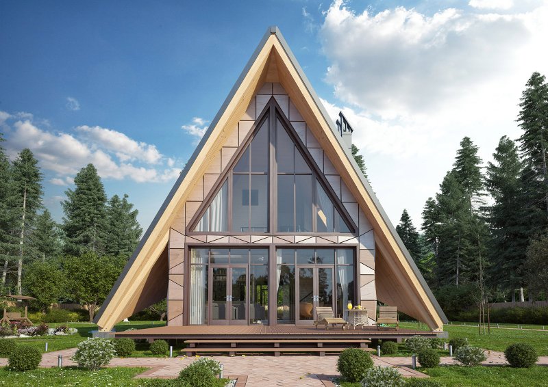 Дом шалаш а frame House.