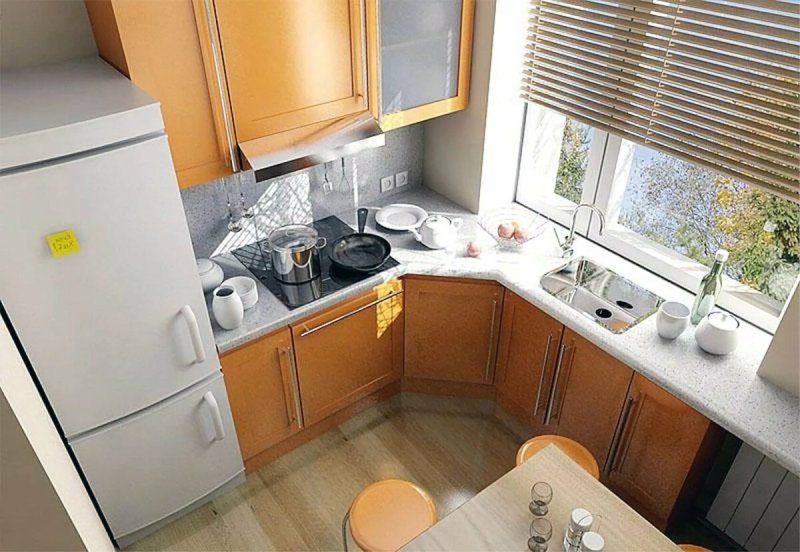 Кухня 6м2 угловая планировка