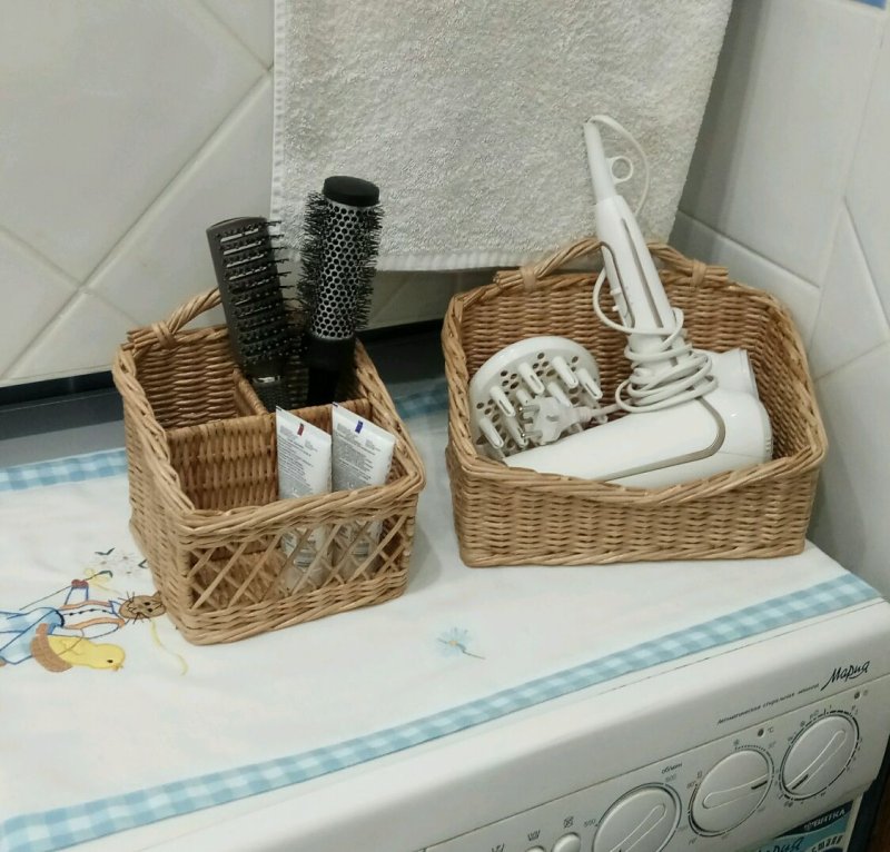 Корзинка для полотенец в ванную комнату