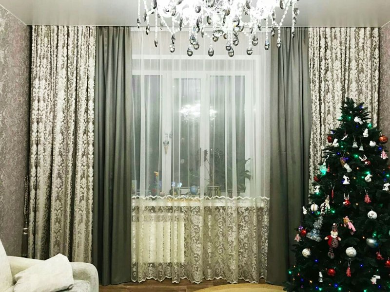 Двухслойные шторы фрагмент