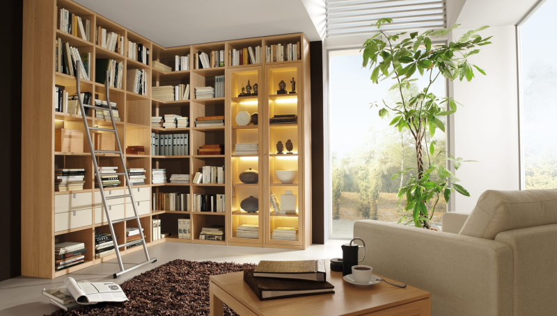 Книжные шкафы в интерьере