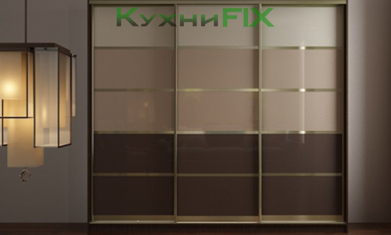 Шкаф с матовым стеклом