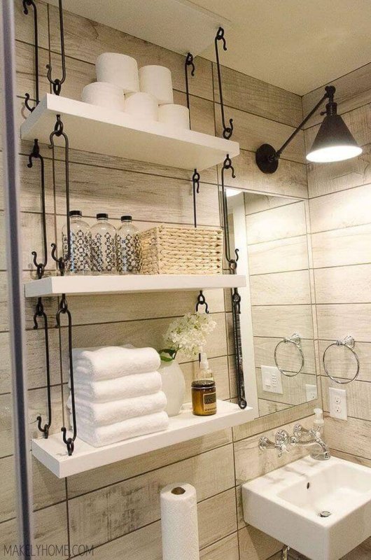 Металлические корзины в интерьере