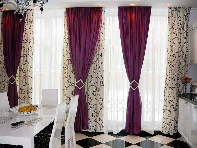Двухцветные шторы Versace gr004