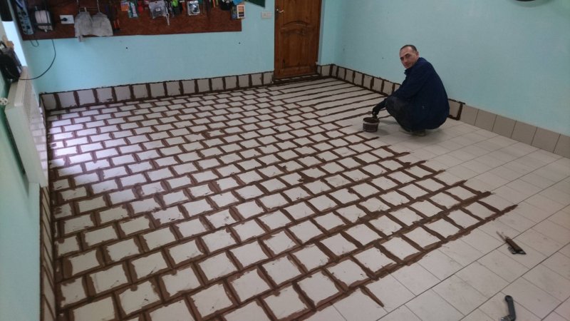 Кислотоупорная плитка в гараже