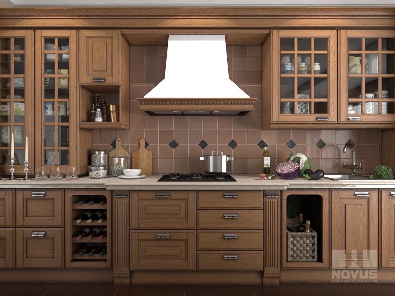 Кухни из натурального дерева