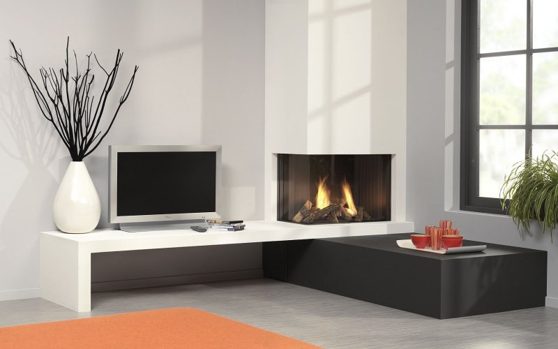 Газовая топка Stovax riva2 530 designio2 Glass Gas Fires balanced Flue