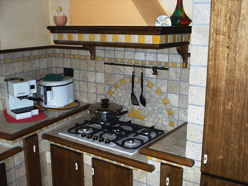 Отделка кухни кафельной плиткой