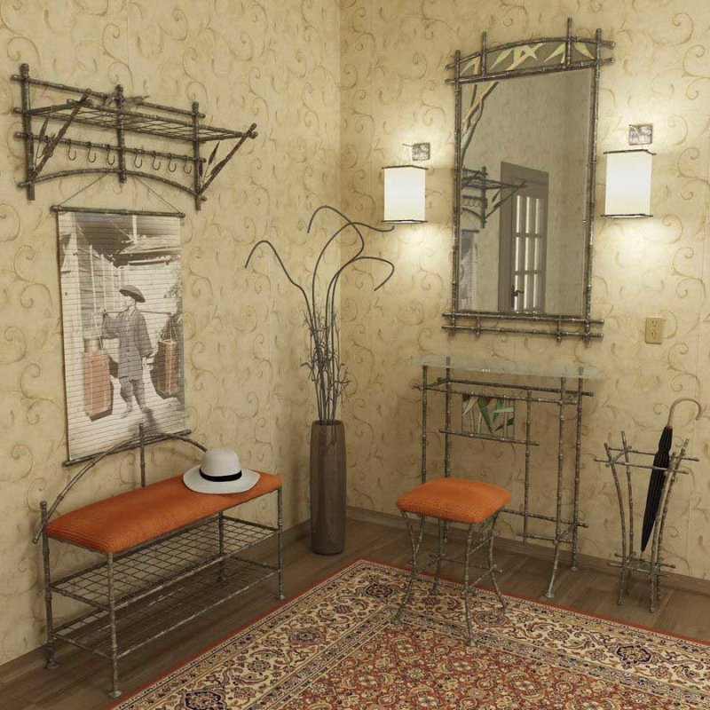 Pinnig ПИННИГ вешалка с секцией для обуви, черный193x37x90 см