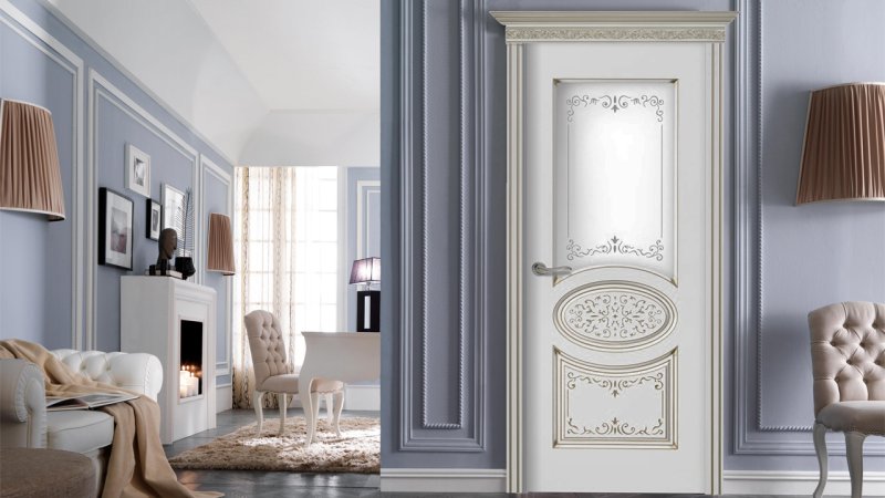 Двери mezzo porte в интерьере