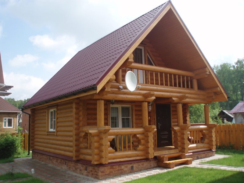 Интерьер бани с мансардой 6х4