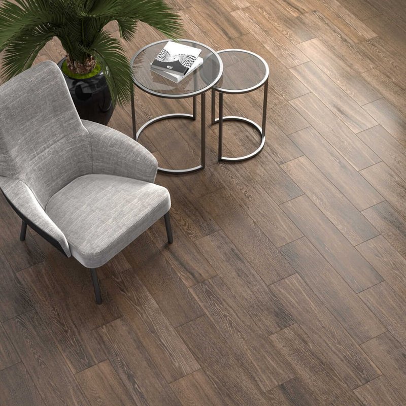 Керамогранит Kerama Marazzi Фрегат коричневый обрезной 20х80