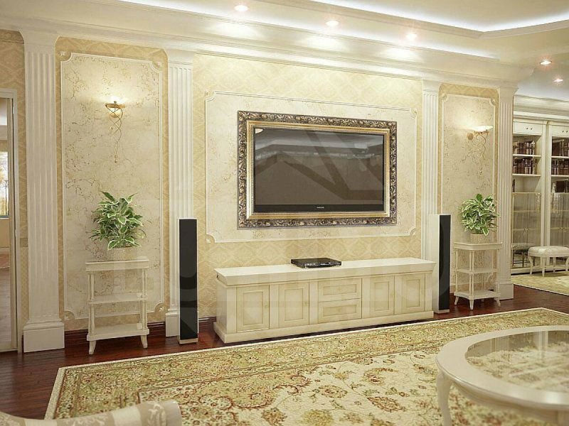 Телевизор в классическом интерьере