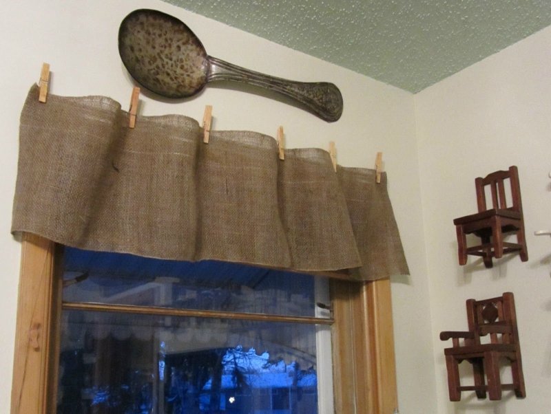 Шторы из Мешковины на кухню